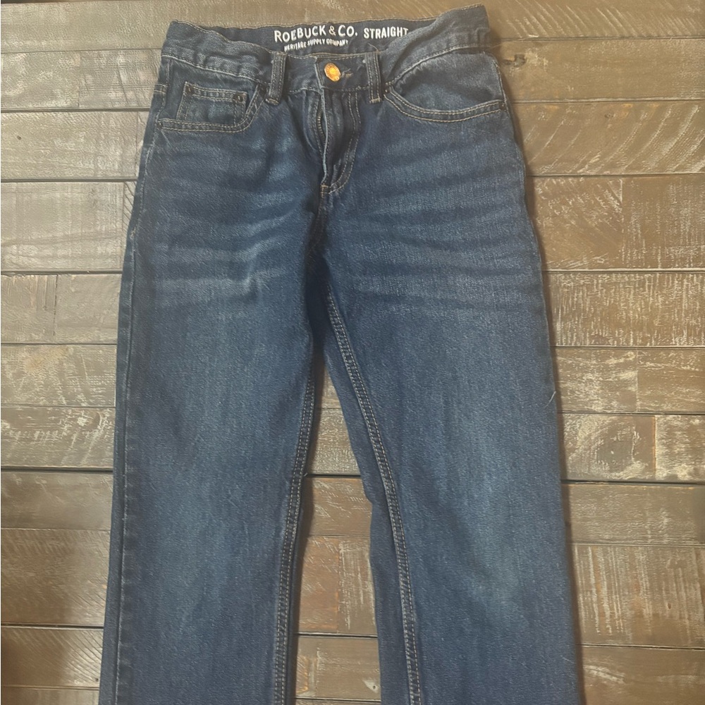 Roebuck & Co Boys size 10 Straight Leg Jeans with Faded Wash